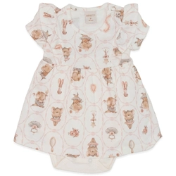 Body Vestido Manga Babado Suedine Feminino - Ratinhas