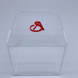 Caixa Cubo - Logo alto relevo inicial ou desenho