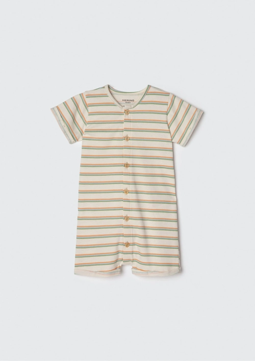 Macacão Curto Botões Listrado Hering - Masculino