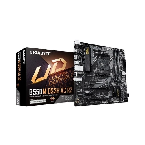 Placa Mãe Gigabyte B550M DS3H AC R2 WIFI AM4 4xDDR4 HDMI DisplayPort USB 3.2 M.2