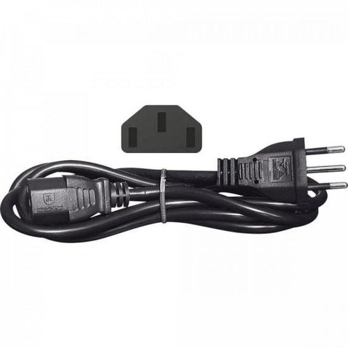 Cabo De Força Computador 3x0,75mm 1,8m Preto