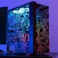 Gabinete Gamer Aerocool Skribble Preto Rgb Lateral Vidro