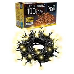 Pisca-Pisca Led Decoração De Natal 100 Luz Branca 8m 127V - WINCY NATAL
