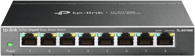 Switch 8 Portas Tp-link Easy Smart 10/100/1000mbps - Tl-sg108e
