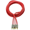 Cabo 2 + 2rca 5m Vermelho Serie Prata Blindagem Especial Stetsom