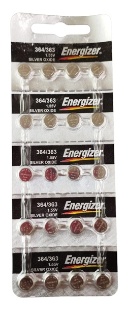 364 = 621 = 620 = 363 = G1 Energizer - 1,55V cartela c/20un.