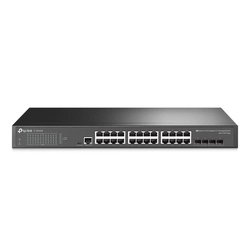 Switch Gerenciável L2+ C/ 24 Portas Gigabit e 4 Slots Sfp Jetstream Tl-sg3428 Smb