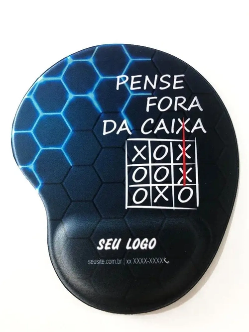 Mouse Pad com Descanso de Pulso Personalizado