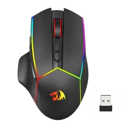Mouse Gamer Sem Fio Redragon Axe Pro Preto - M814RGB-PRO