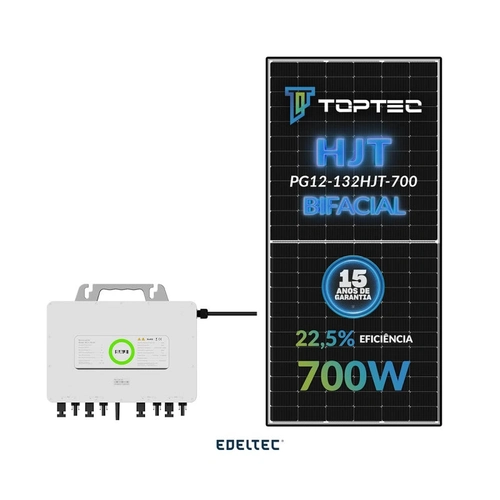 Gerador Edeltec Solar Micro Saj 9,80 Kwp Mon. 220v Solo (9k/700w Bifacial)