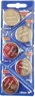 CR2430 Murata - 3V Lithium cartela c/5un.