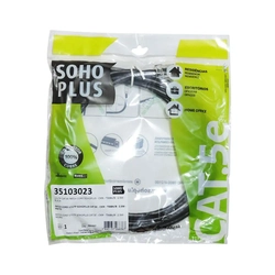 Patch Cord U/UTP CAT.5e CMX 2,5m T568A Preto FURUKAWA SOHOPLUS