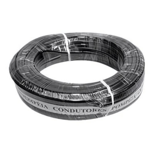 Fio Paralelo Pompeia Preto Com Tarja Branca 2x12 2,50 Mm (100 Metros)
