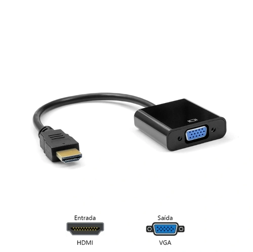 Cabo Adaptador, HDMI/VGA, ADP-HDMIVGA10BK, PlusCable
