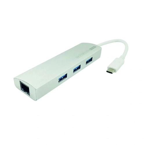 Cabo Adaptador Usb c Macho 3 x Usb 3.0 x Rj45 Femea