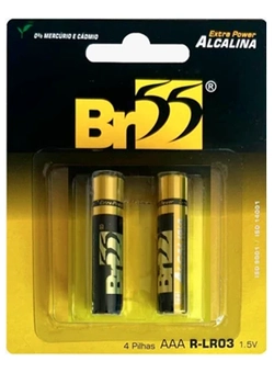 Pilha AAA BR55 c/2 unidades. Alcalina