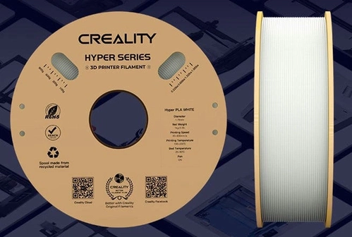 Filamento 3d Creality Hyper Series Pla 1,75mm Branco - 3301010335