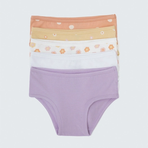 Kit 5 Calcinhas Infantis Cores Diversas Hering - Feminino