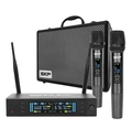 Microfone Pro Uhf S/fio Duplo de Mao Saclarity-ii