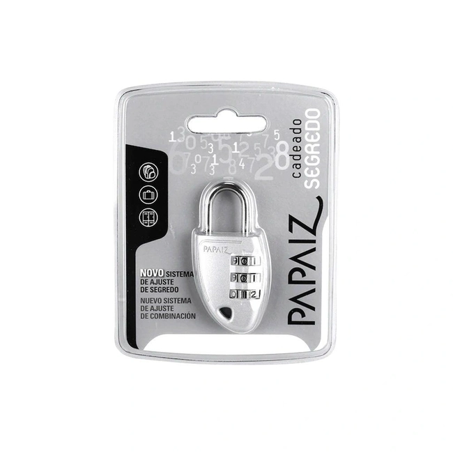 Cadeado Papaiz Segredo CS23 (Cinza)