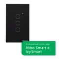Interruptor Smart Touch Intelbras Ews1003 Wi-fi Com 3 Teclas Preto