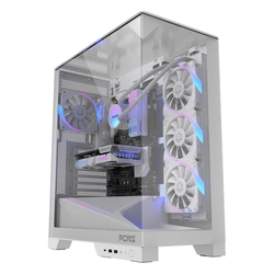Gabinete Gamer Pcyes Forcefield Dome White Ghost - Gffdwg