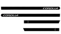 Friso Lateral Flash 5827 Corolla Preto 4 Pecas