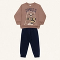 Conjunto Moletom Blusa e Calça Peluciado Ursinho Fakini - Masculino