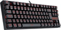 Teclado Mecânico Redragon Kumara Single Color, Com fio, ABNT2, Switch Azul, Preto - K552-2 (PT-BLUE)
