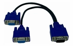 Cabo Vga Macho X 2 Vga Femea Pc Tv Monitor Projetor 25cm