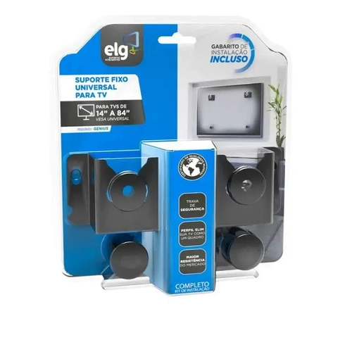 SUPORTE PARA TV DE PAREDE FIXO 14A84 GENIUS ELG