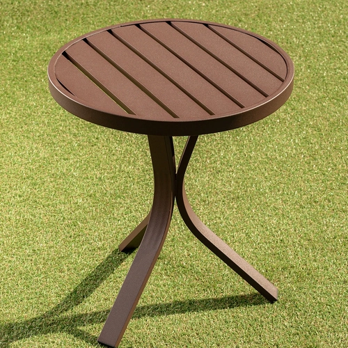 Mesa de centro em Alumínio Ripado com Pintura Epóxi Caribe