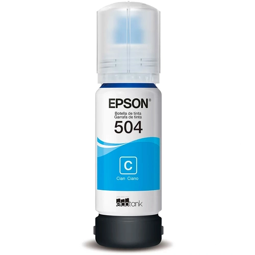 Garrafa de tinta Epson 504, 70 ml, Ciano, T504220-AL - 0071912-01