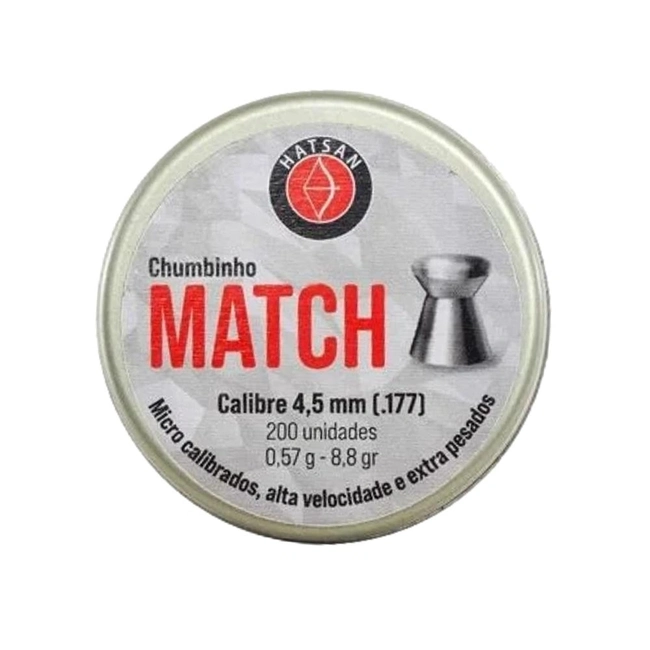 Chumbinho Match 4,5mm 200 un. - (HATSAN)