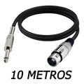 CABO MICROFONE PLAYER XLR(F) X P10 10M PRETO