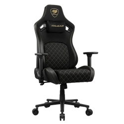 Cadeira Gamer Cougar Defensor Gold F, Preto e Gold - 3MDFFGLB.0001