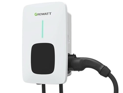 Carregador Elétrico Growatt THOR07AS-P-V1 – Wallbox 7 kW AC, Monofásico 220 V, Cabo 5 m Tipo 2, Wi-Fi