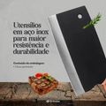Faca Cutela Preta Premium Alta Qualidade Fiada Cozinha Culinária Corte Carne Osso Grillrelax