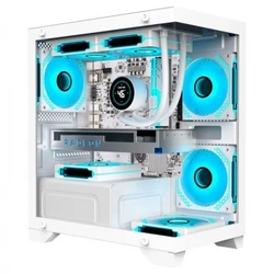 Gabinete Gamer K-Mex Aquario CG-W1F9 Poseidon ll  Branco - CGW1F9RH002CB0X