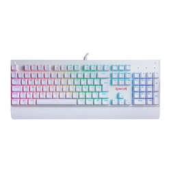 Teclado	Gamer Mecânico Redragon Kala Lunar White Switch Azul RGB K557WRGB (PT-Blue)