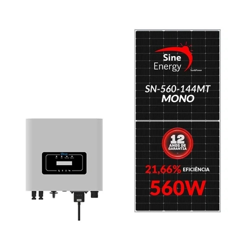 Gerador Solar Deye 9,52 Kwp Mon. 220v Fibromadeira (8k/560w)