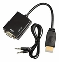 Hdmi Para Vga Com Áudio P2 Conversor Adaptador De Vídeo