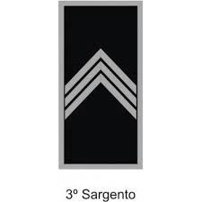 Divisa de Gola 3° Sargento (Emborrachado) PM
