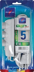 Extensao Daneva Noshock 90 Pp 3x0,75 3 Pinos 2p+t 10a Cinza 5 Metros Dn1539