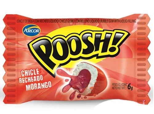 Chiclete Poosh Sabor Morango 5g