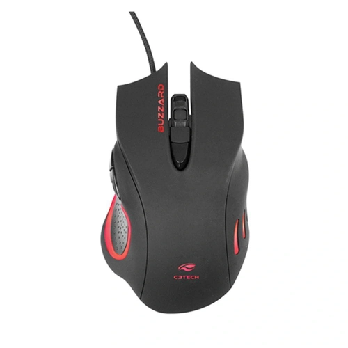 Mouse C3TECH Gamer Buzzard 3200DPI com Iluminação Preto MG-110BK