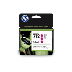 Cartucho De Tinta Hp 712 Magenta Pluk 29ml 3 Unidades - 3ed78a