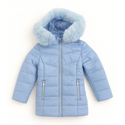 Jaqueta Puffer Capuz com Pelinho e Forro Peluciado Grand Bazar - Feminina