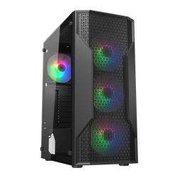 Gabinete Gamer Cougar MX110 RGB, Mid-Tower, Janela Lateral, 4 Fans RGB, Preto - 382BD20.0001