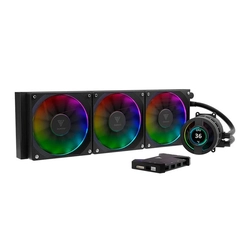 Water Cooler Gamdias Chione Preto ARGB, 360mm, Display LCD - P3-36OU